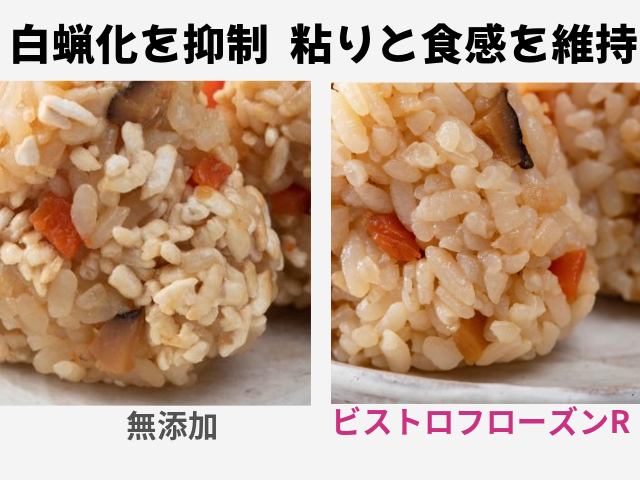 米飯の白蝋化を抑制する冷凍寿司・冷凍味飯向け品質改良剤